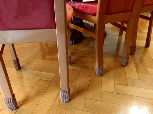 Kundenfoto: Stuhlsocken im Einsatz